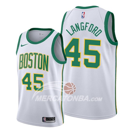 Maglia Boston Celtics Romeo Langford Citta 2019-20 Bianco